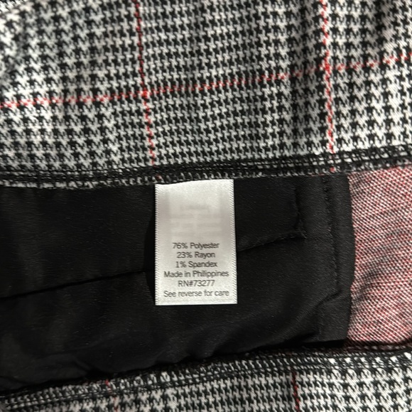 Croft and Barrow Straight Leg Plaid Pleated Elastic Waist Trouser Pant Size L - Picture 5 of 5